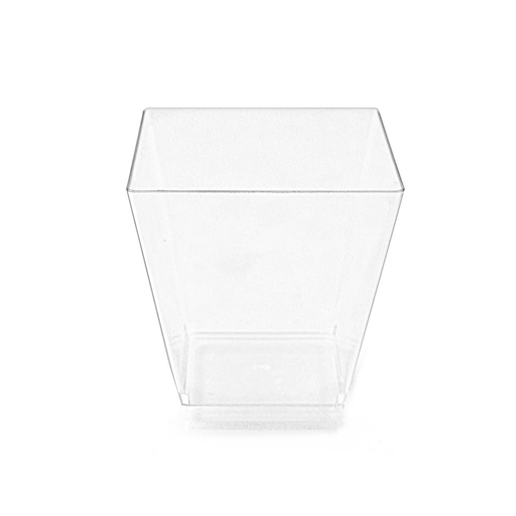 Clear Square Mini Fruit Cups